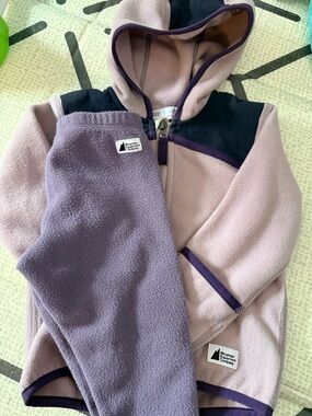 MEC Kids Lavender and Purple Fleece Jacket and Pants Set